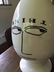 Ceramic Egghead Condom Holder by Lagardo Tackett for Schmid International