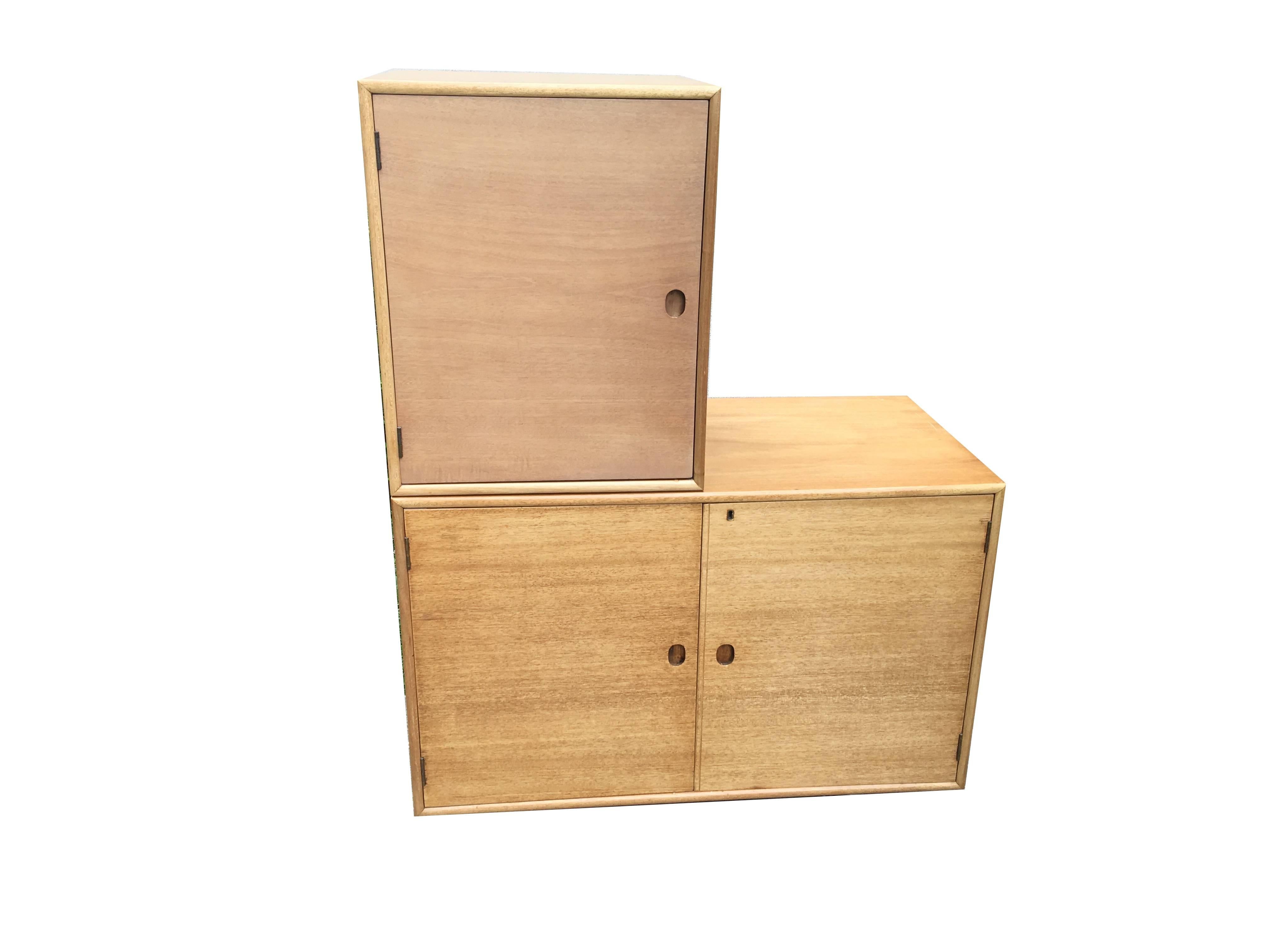 Extremely rare modular cabinets designed by Charles Eames and Eero Saarinen for the 1941 Organic Design in Home Furnishings Competition at the Museum of Modern Art. As outlined in the organic design book by Elliot Noyes, on October 1st, 1940, the