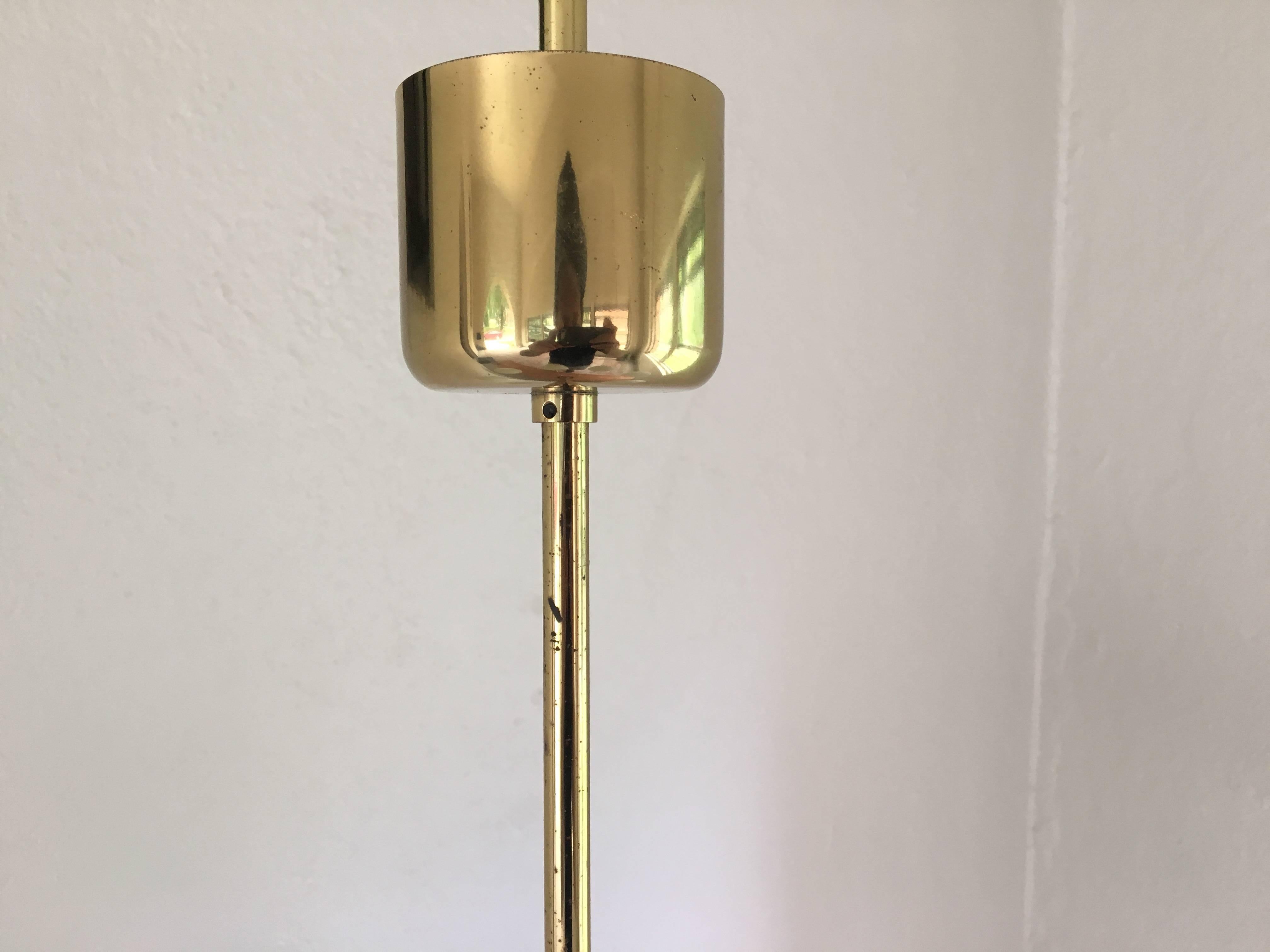 Mid-20th Century Seven-Arm Brass Chandelier