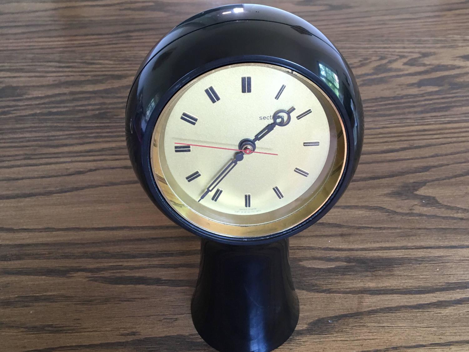 Rare Table Clock by Italian Industrial Designer Angelo Mangiarotti for