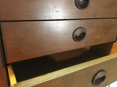Walnut Wall Mount Credenza with Tambour Doors by Edward Wormley for Dunbar