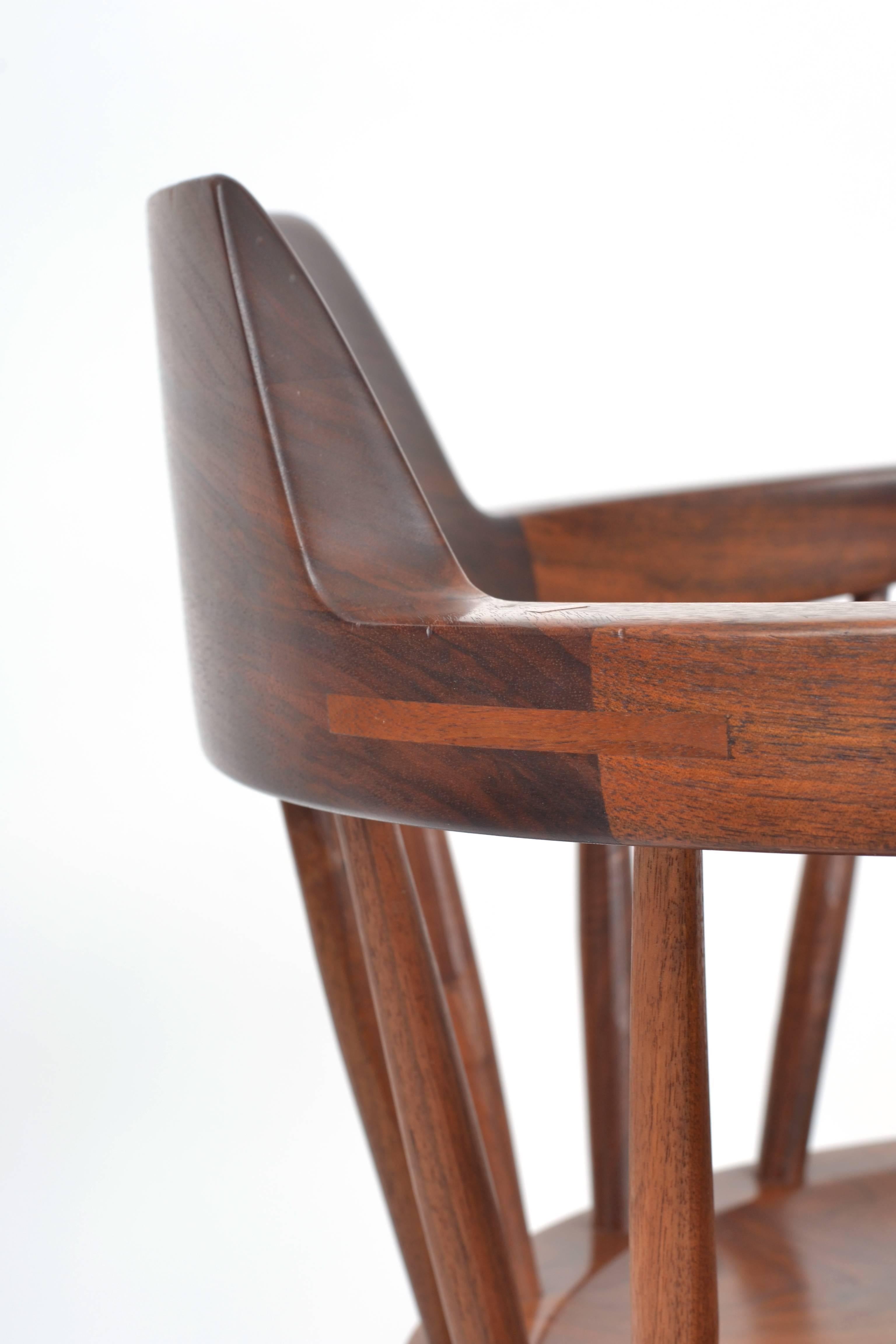 Walnut George Nakashima Studio Captains Chair