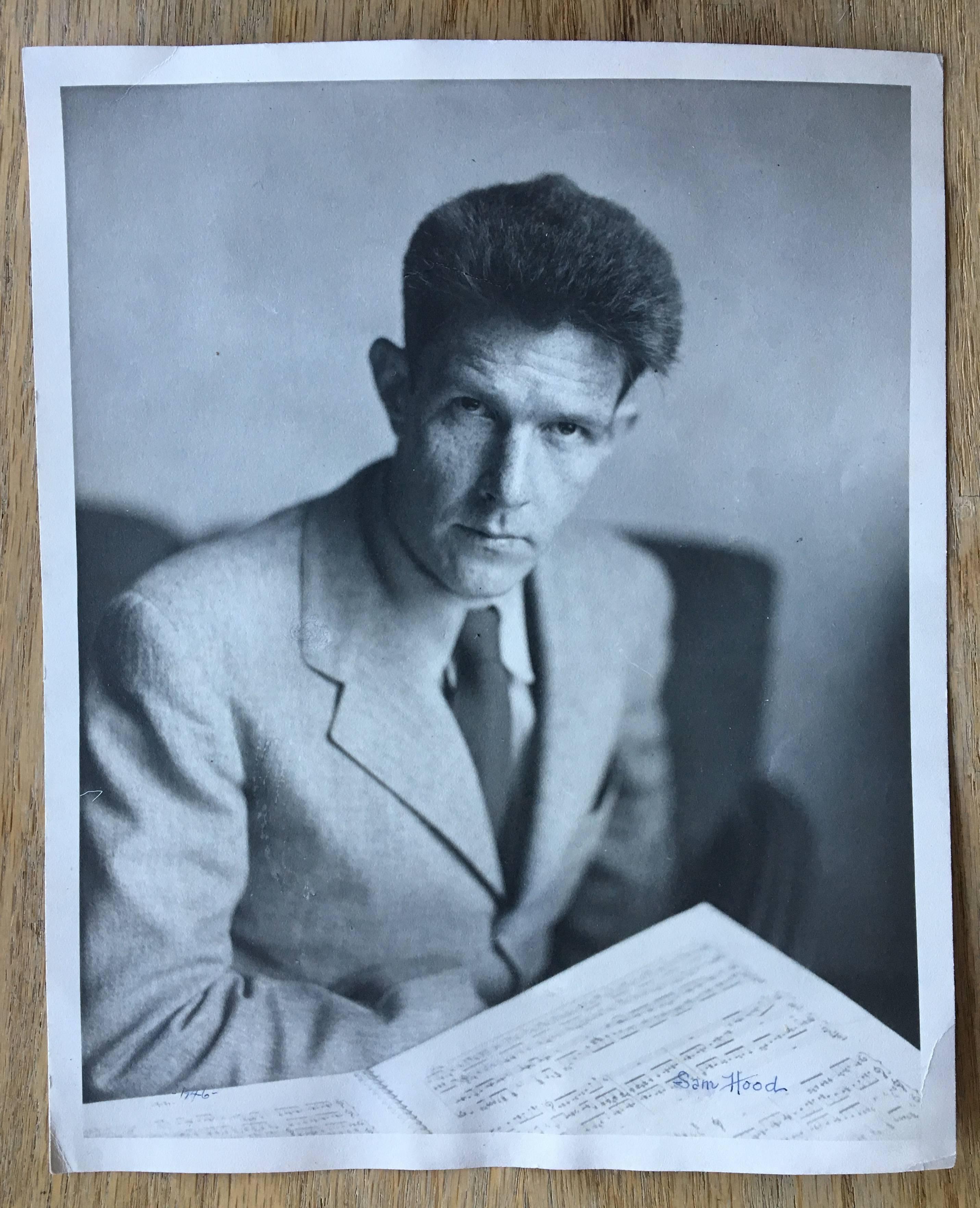 This is a very rare opportunity to own a portrait of John Cage taken by photographer Sam Hood for the Pittsburgh Post-Gazette in 1946. This is probably the only known example. Signed.