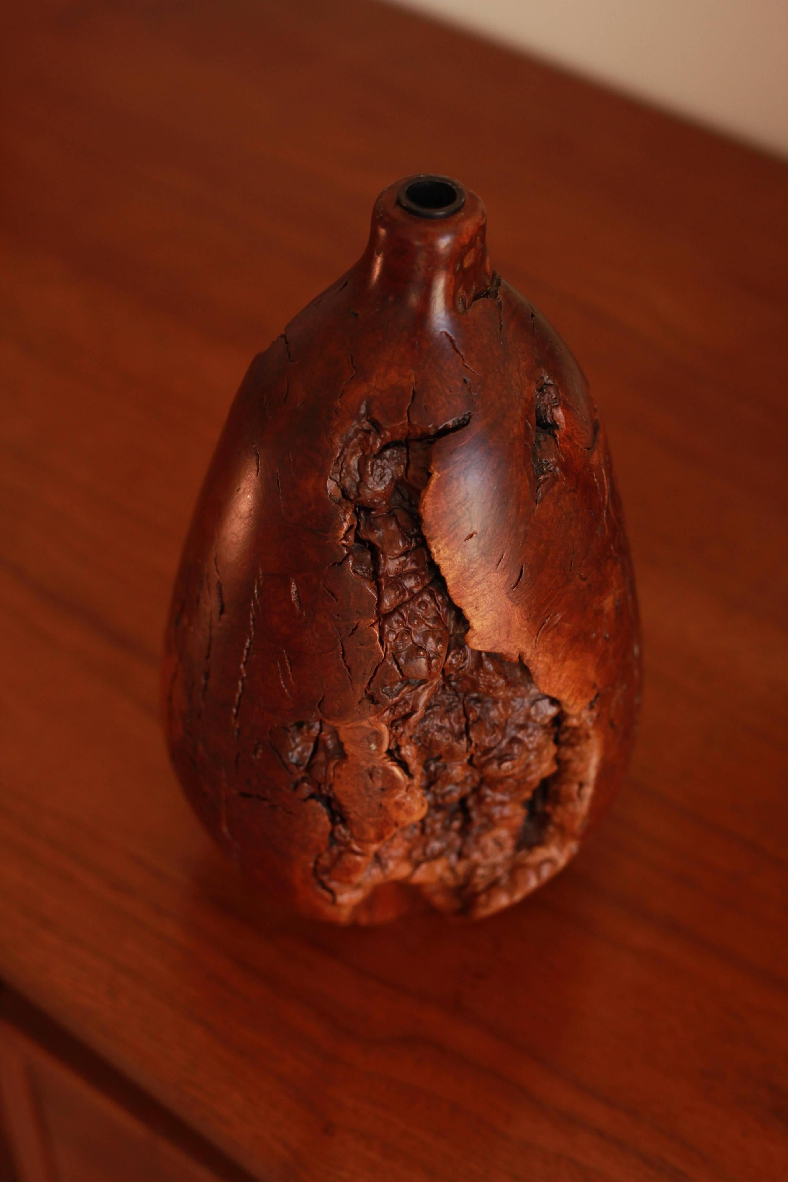 Manzanita Wood Vase in the Style of Hap Sakwa In Good Condition For Sale In Pittsburgh, PA