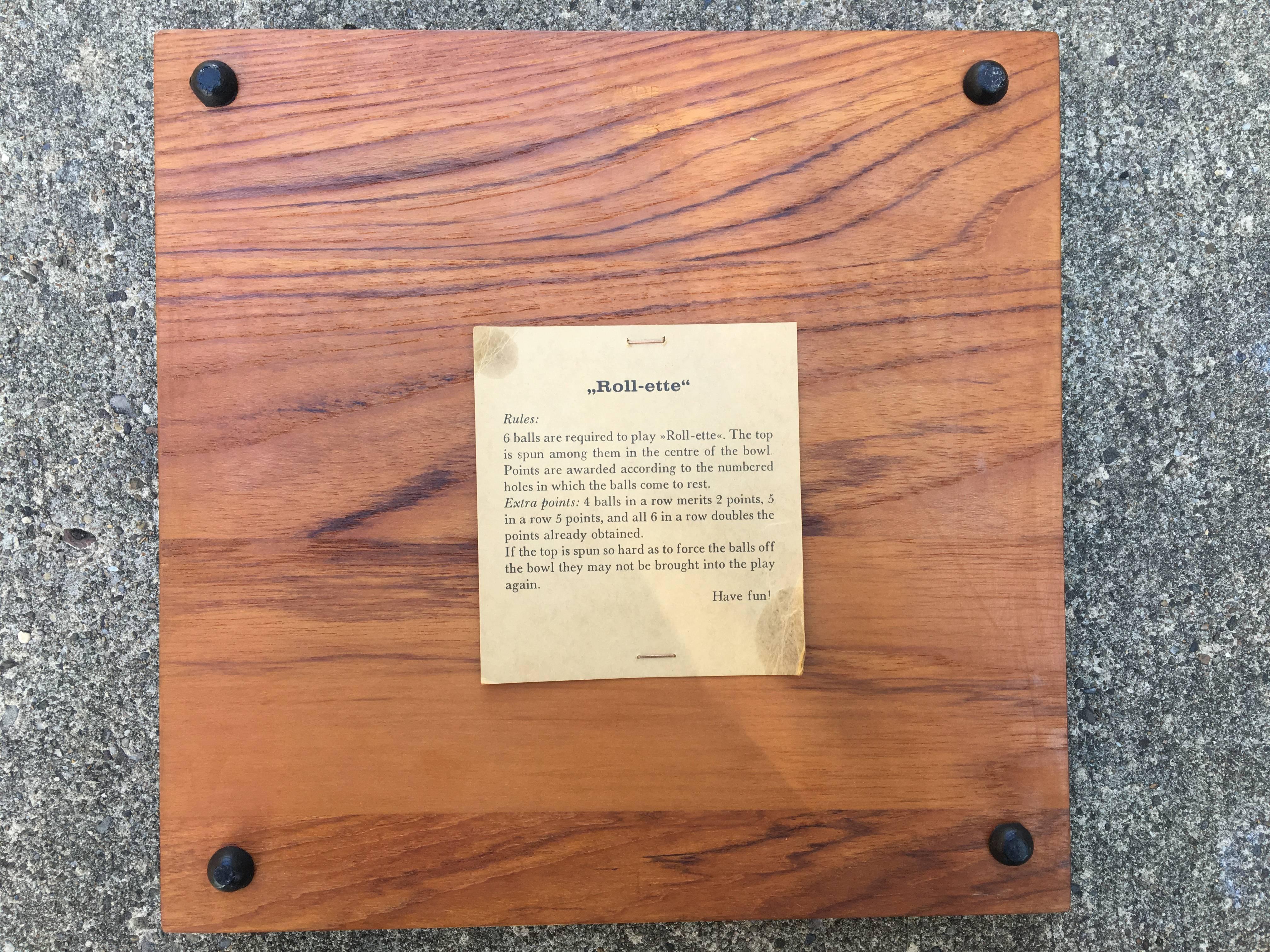 Rosewood Teak Roll-Ette Game by Piet Hein for Skjøde of Skern