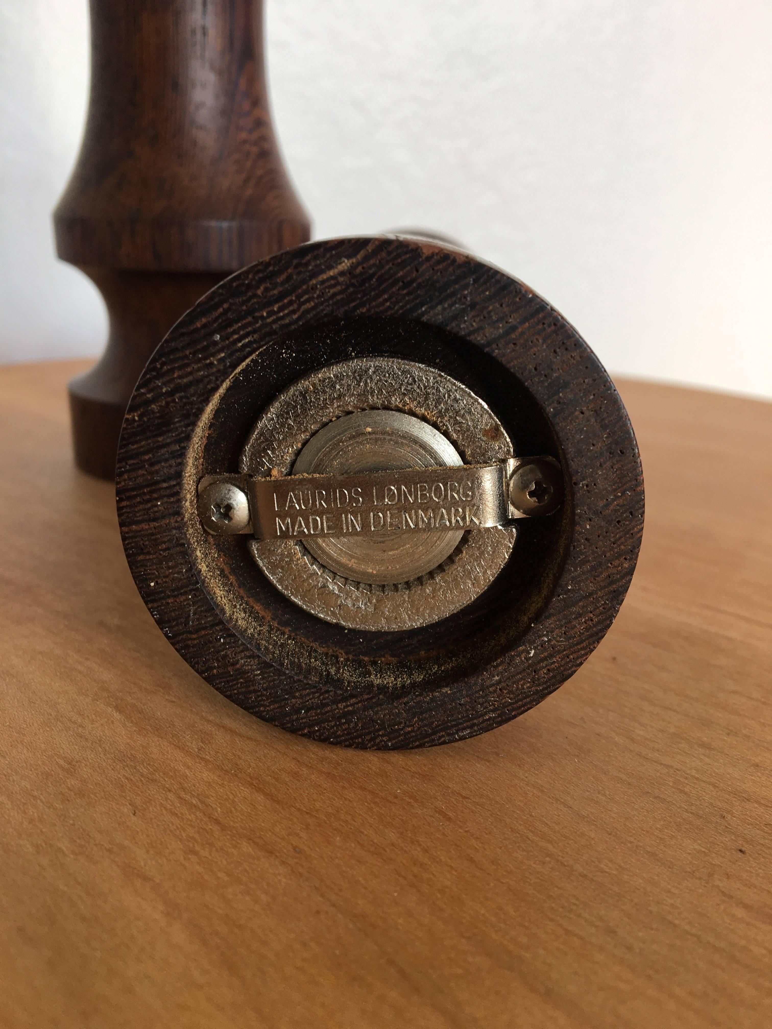 Danish Salt Shaker and Pepper Mill in Wenge by Laurids Lonborg, Denmark For Sale