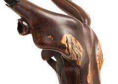 "Rag Horn" Carved Ironwood Sculpture by Renowned Woodworker Brad Sells