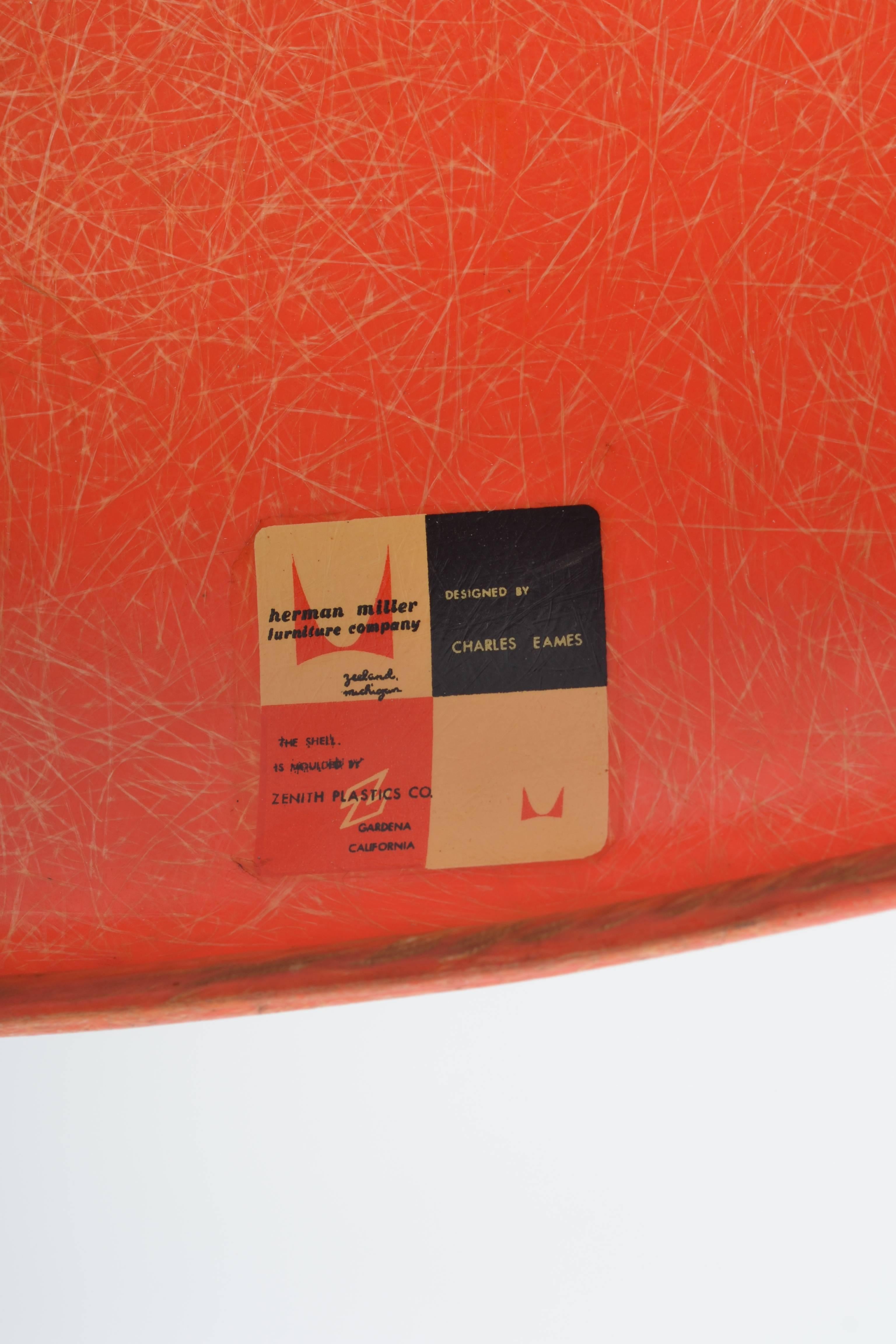 1950s Salmon Eames Zenith Rope Edge Chair MAX for Herman Miller 2