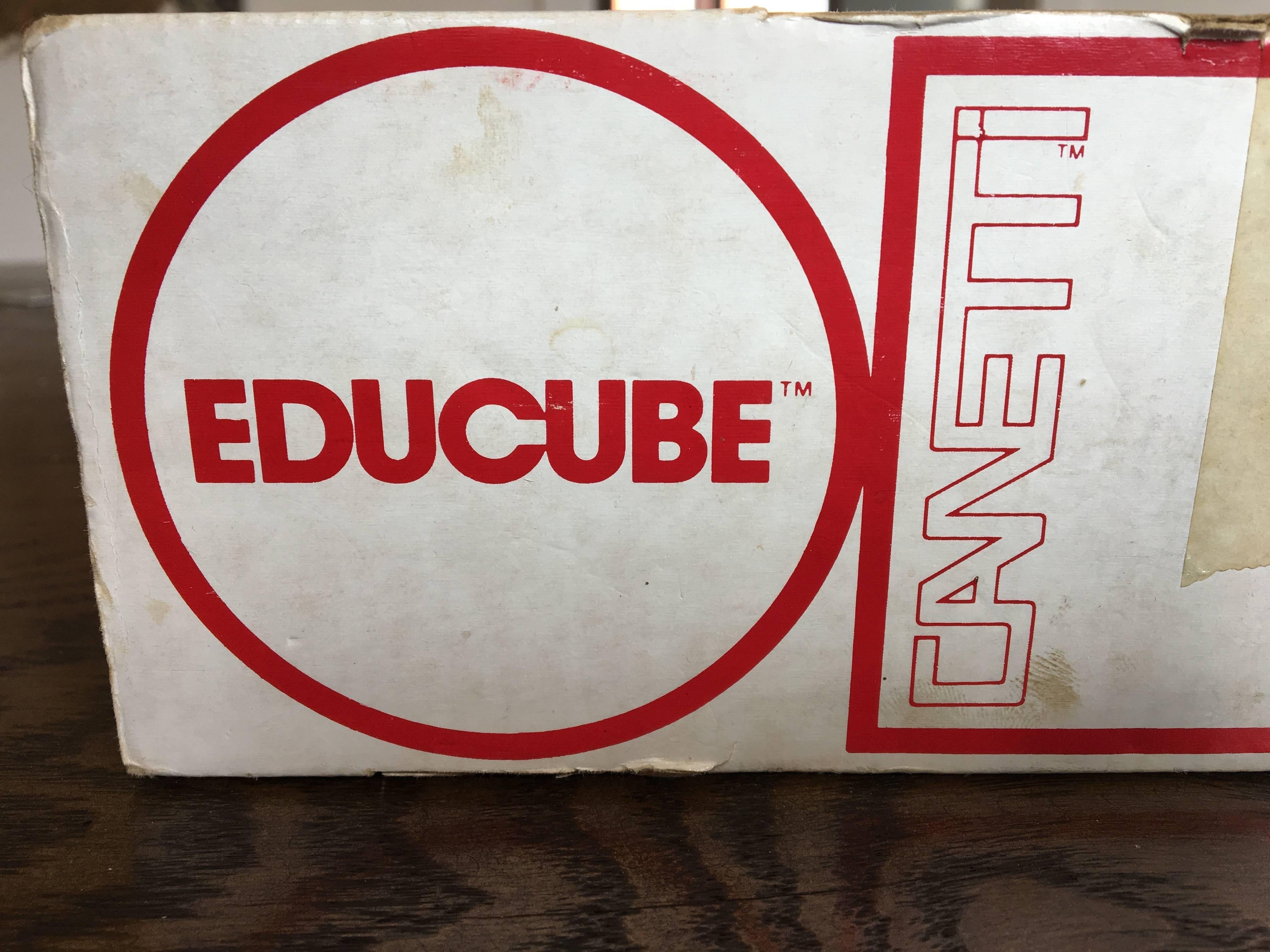 Very rare educational toy designed by French Industrial designer Jean-Pierre Moussaud and distributed by Canetti, Inc. 1984.

Original box and paperwork included.