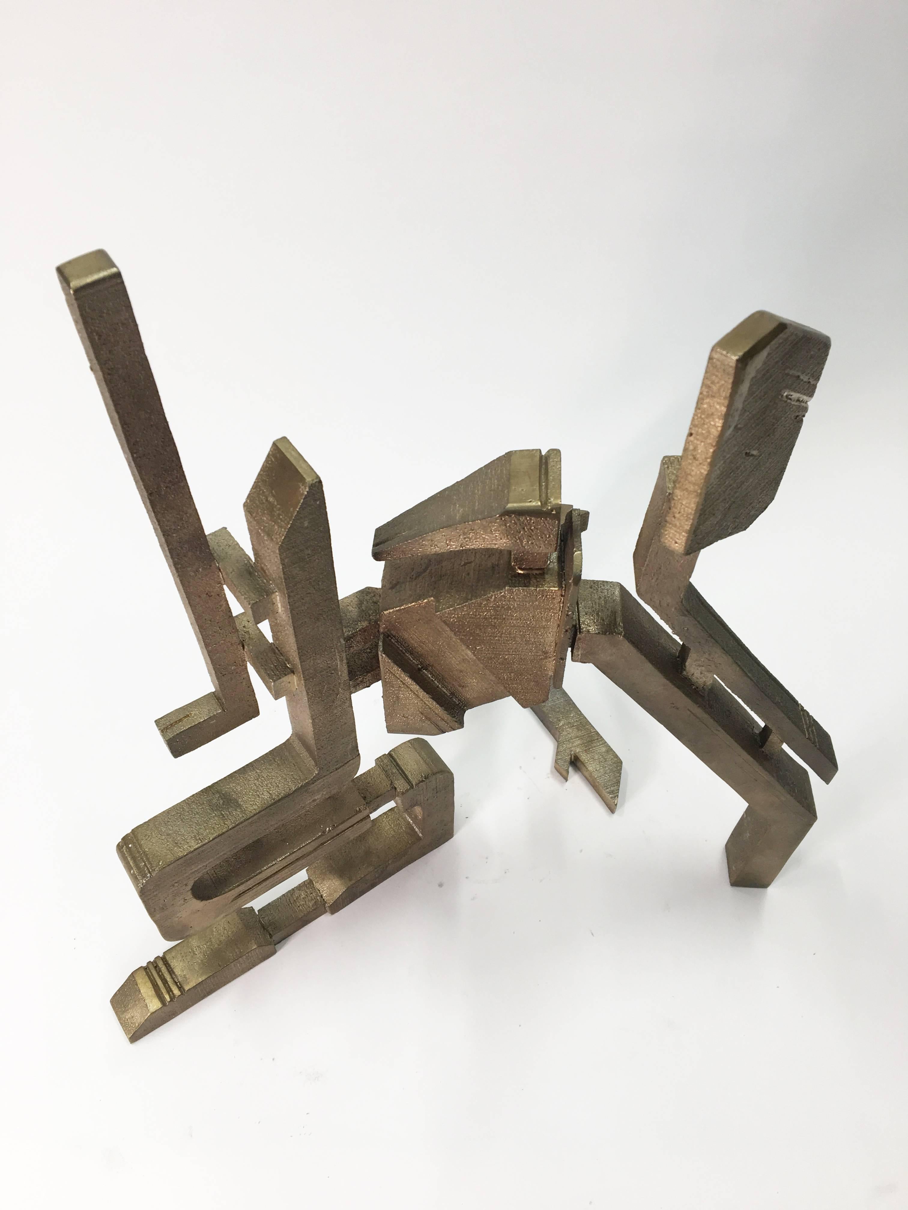 Contemporary Tripod Bronze Sculpture by Artist Michael Walsh For Sale