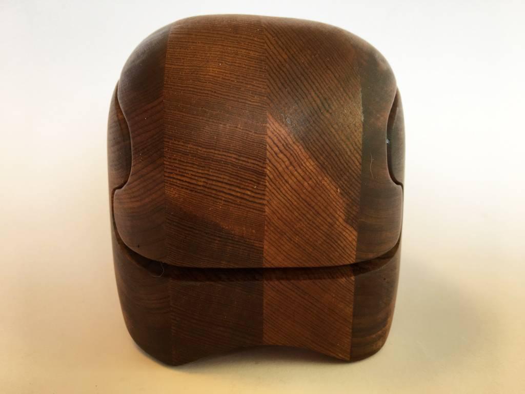 Small Teak Jewelry Box by Studio Artist Deborah Bump In Good Condition For Sale In Pittsburgh, PA
