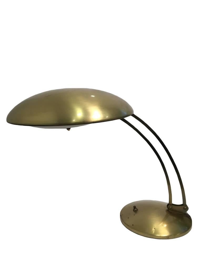 German Adjustable Brass Table Lamp by Christian Dell for Kaiser Idell Bauhaus