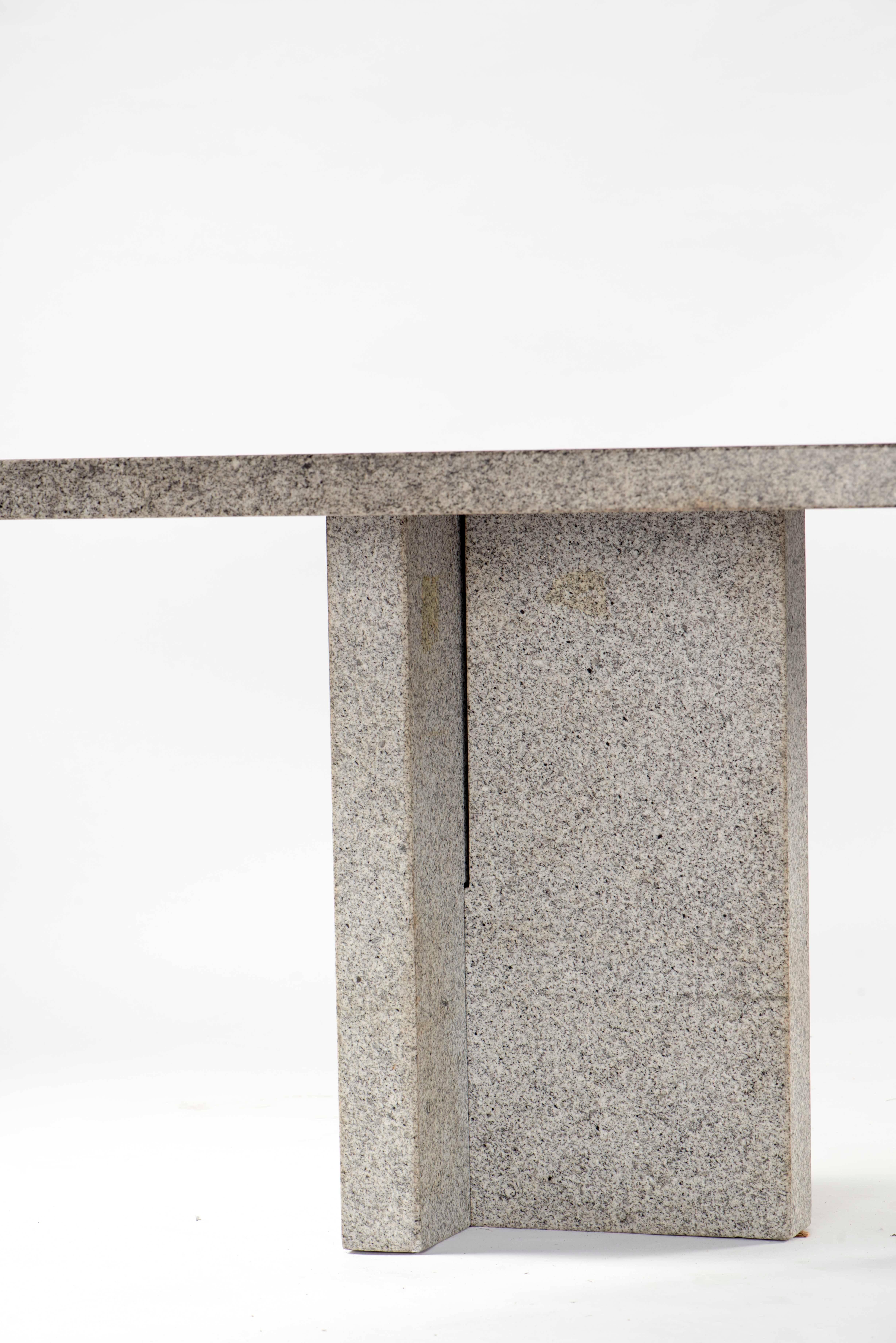 Mid-Century Modern Marcel Breuer Granite Dining Table, 1960s For Sale