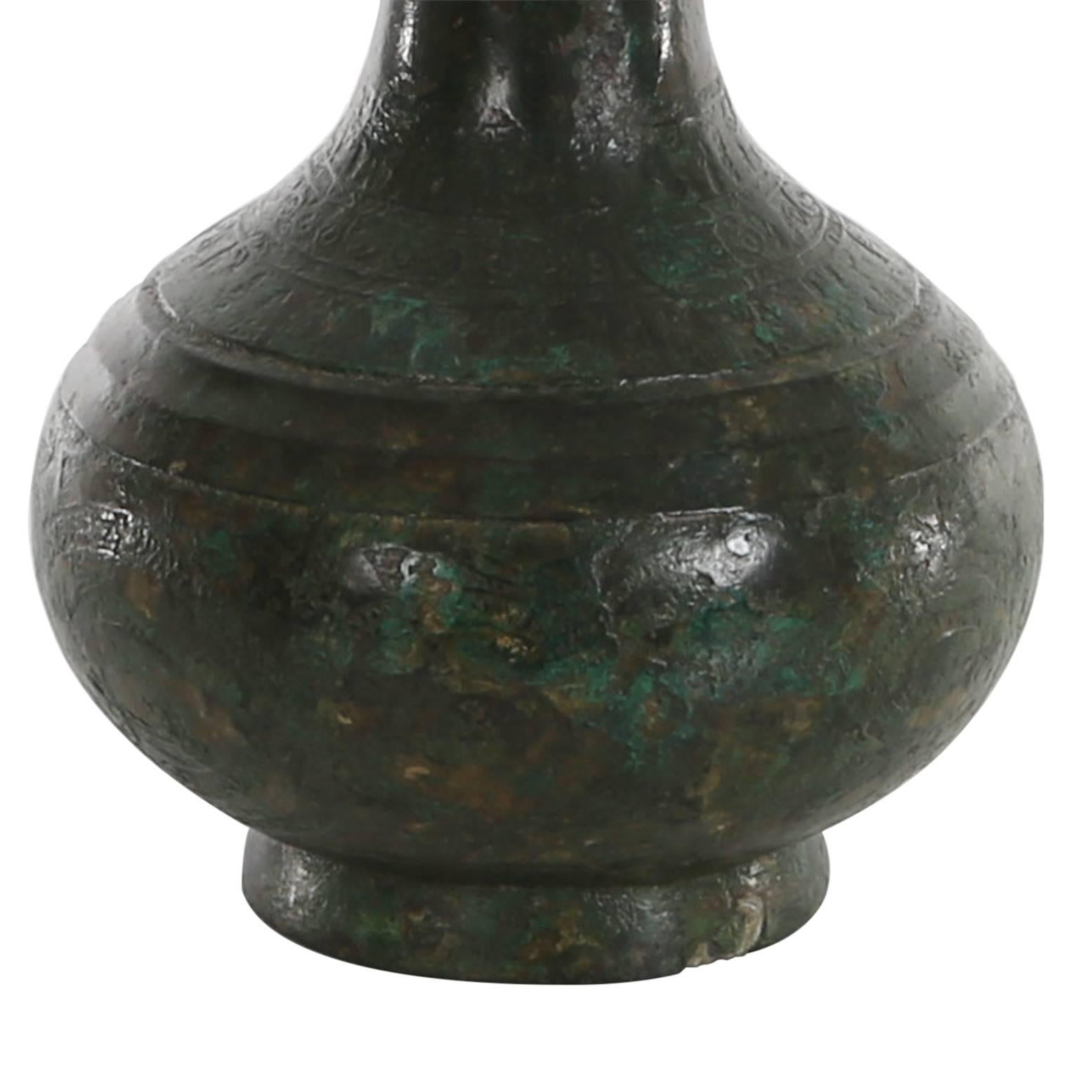 Qing Chinese Bronze Bottle Vase