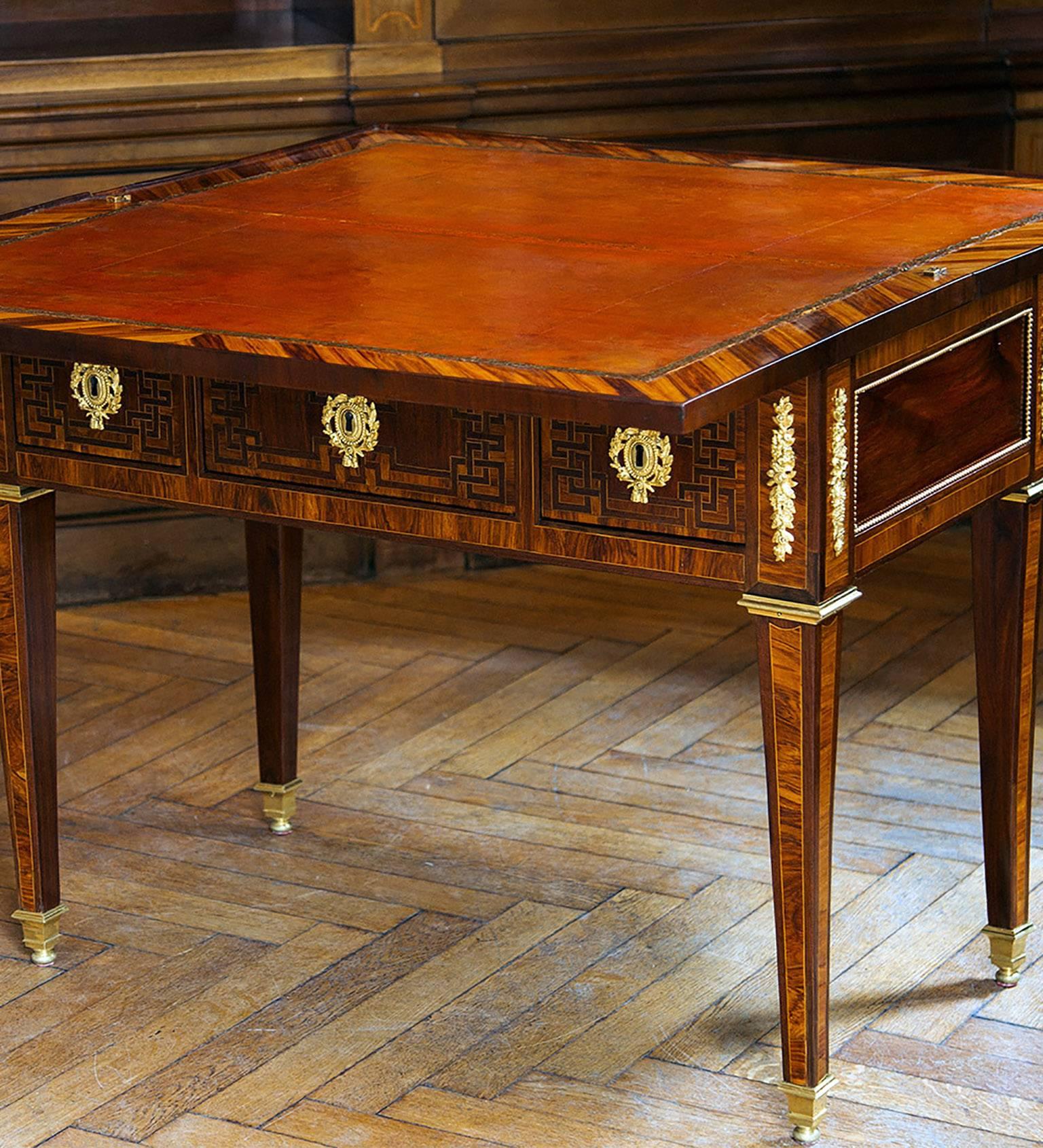18th Century and Earlier 18th Century French Baroque Game Table Stamped by Nicolas Petit