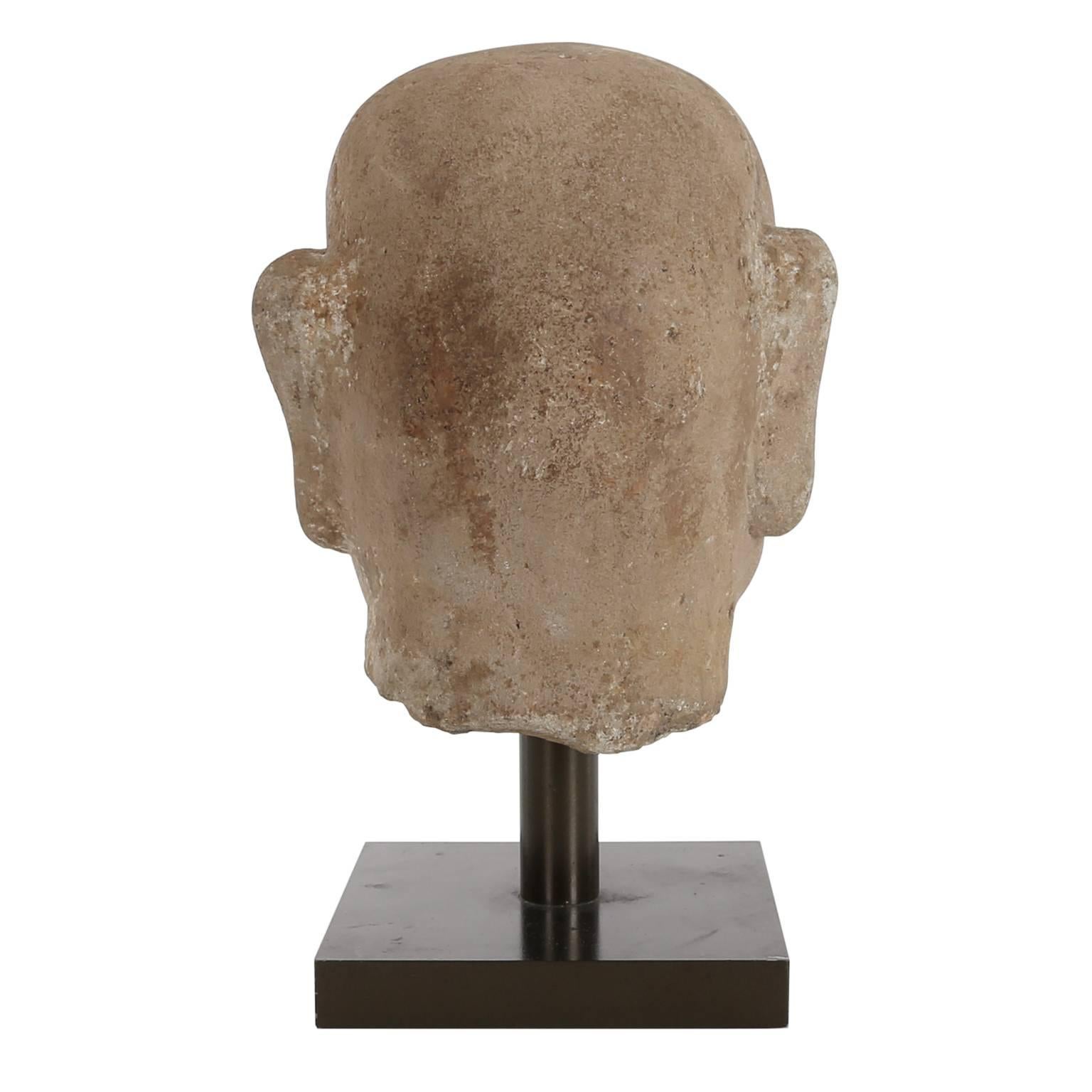 Hand-Carved Chinese Carved Stone Head