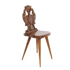 Pair of 18th Century Double-Headed Rustic Austrian Chairs