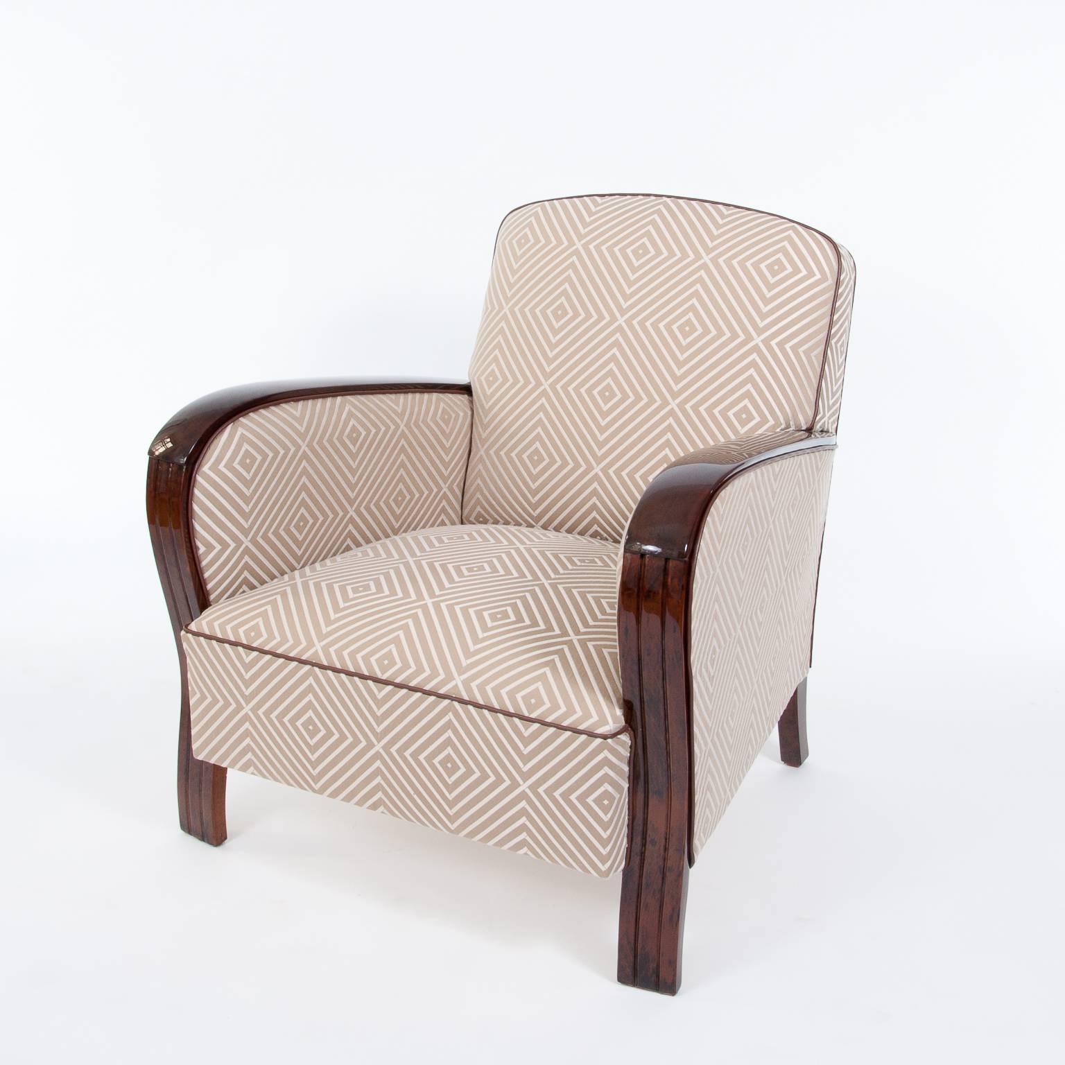 Pair of French Art Deco Club Chairs, France, around 1940 In Excellent Condition In Vienna, AT
