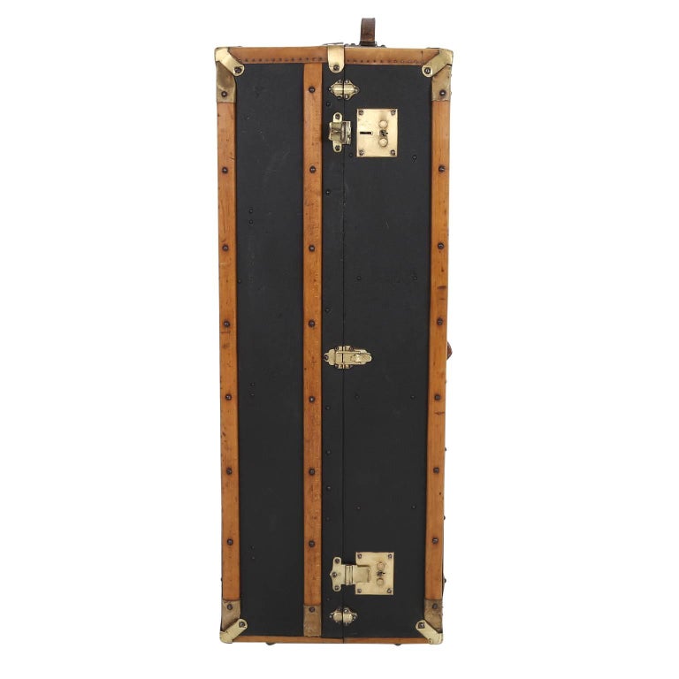 Large Antique Wardrobe Steamer Trunk from, circa 1920 at 1stDibs
