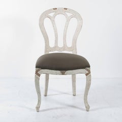 Set of Four Louis XV Style Side Chairs Gustavian Style, 20th Century