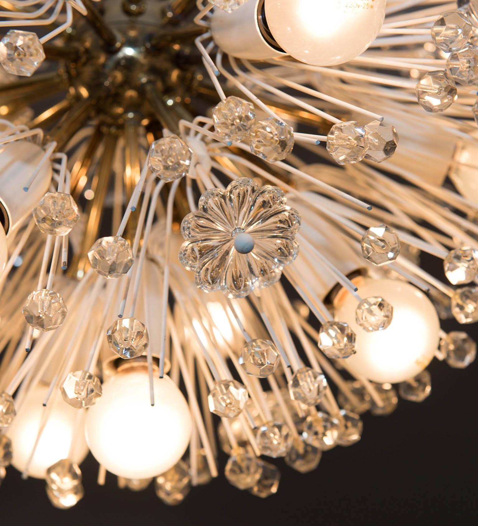 Austrian Chandelier Blowball, Sputnik, Snowball by Emil Stejnar for Rupert Nikoll, 1960s For Sale