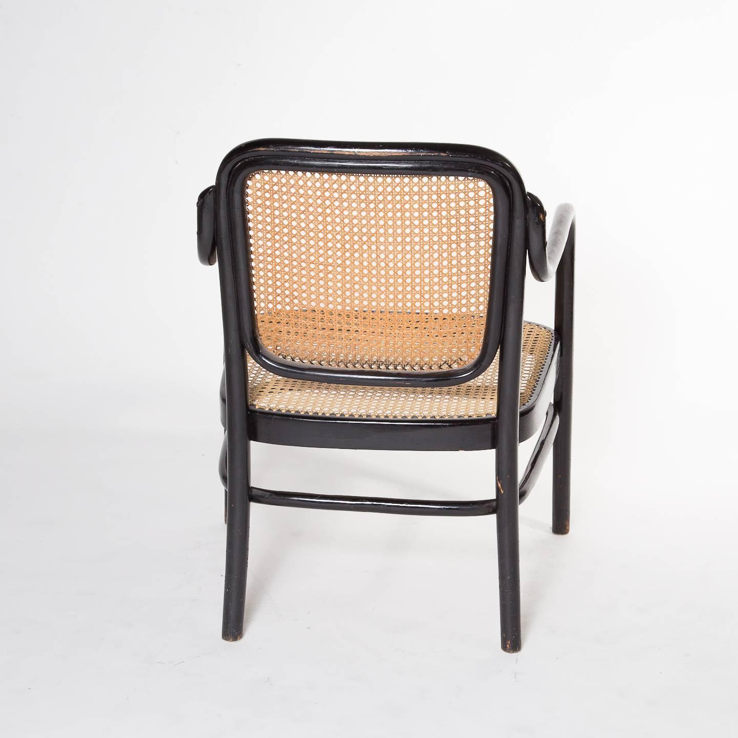 Austrian Early Pair of Thonet Adolf Schneck A61F Bentwood Low Chairs, Austria, 1925