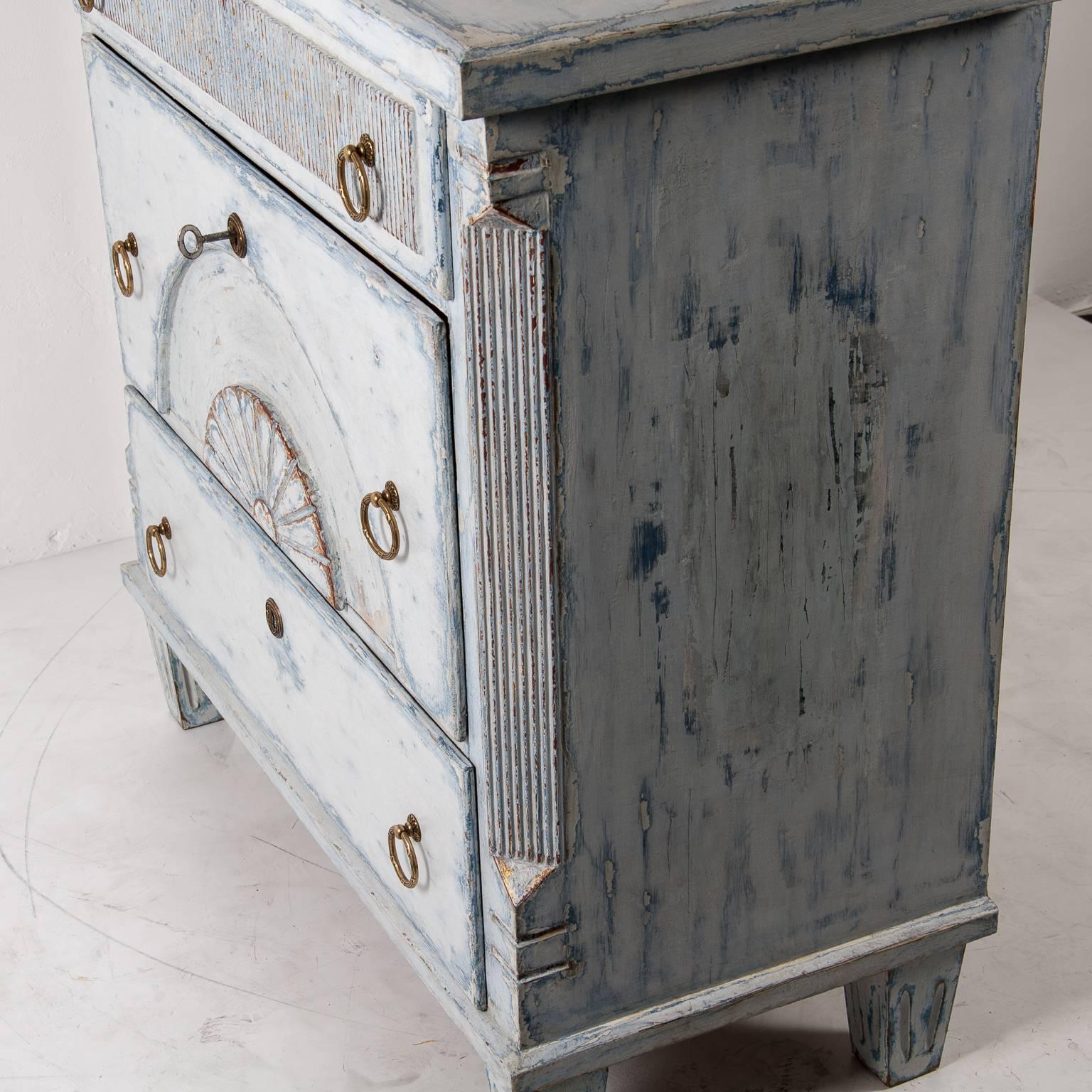 Swedish Pair of Louis XVI Style Chests 20th Century Gustavian Style Sweden For Sale