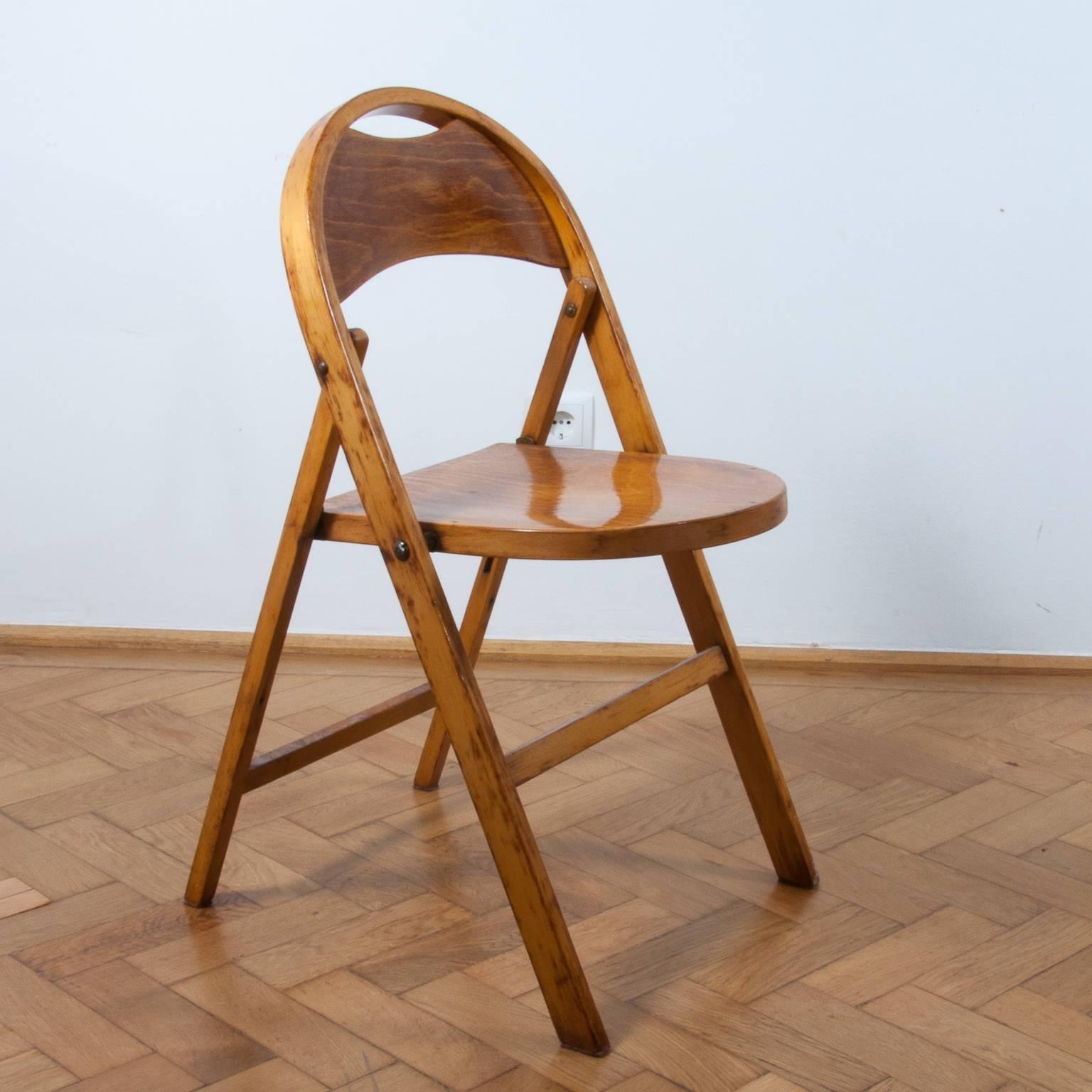 Art Deco Thonet 751 Folding Chair Very Functional and Collectable, Classic Jugendstil For Sale