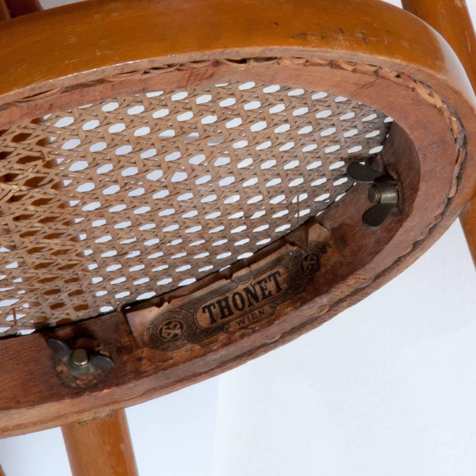 Early 20th Century Thonet Children Chair No 1, a Miniature Bentwood Armchair For Sale