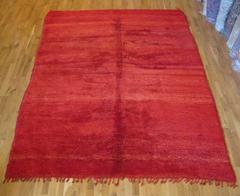 Tapis marocain rouge vintage