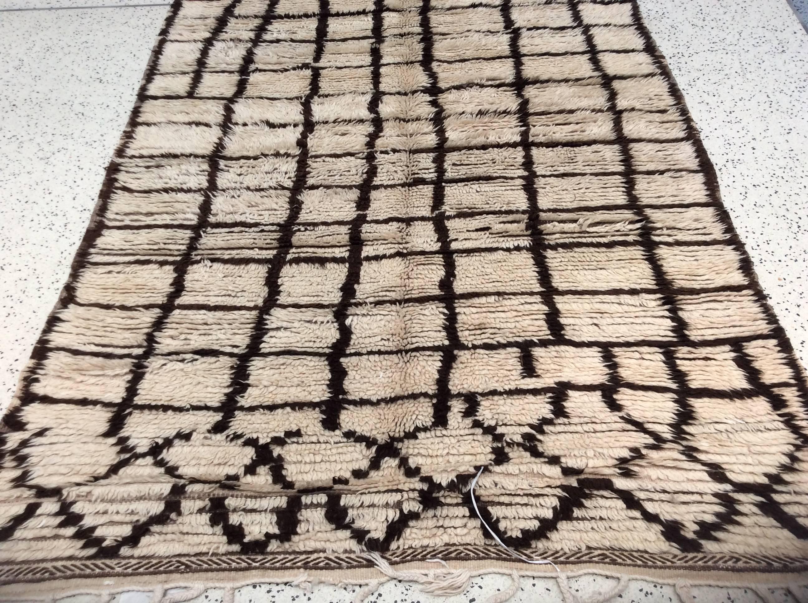 Hand-Knotted Moroccan Berber Runner For Sale