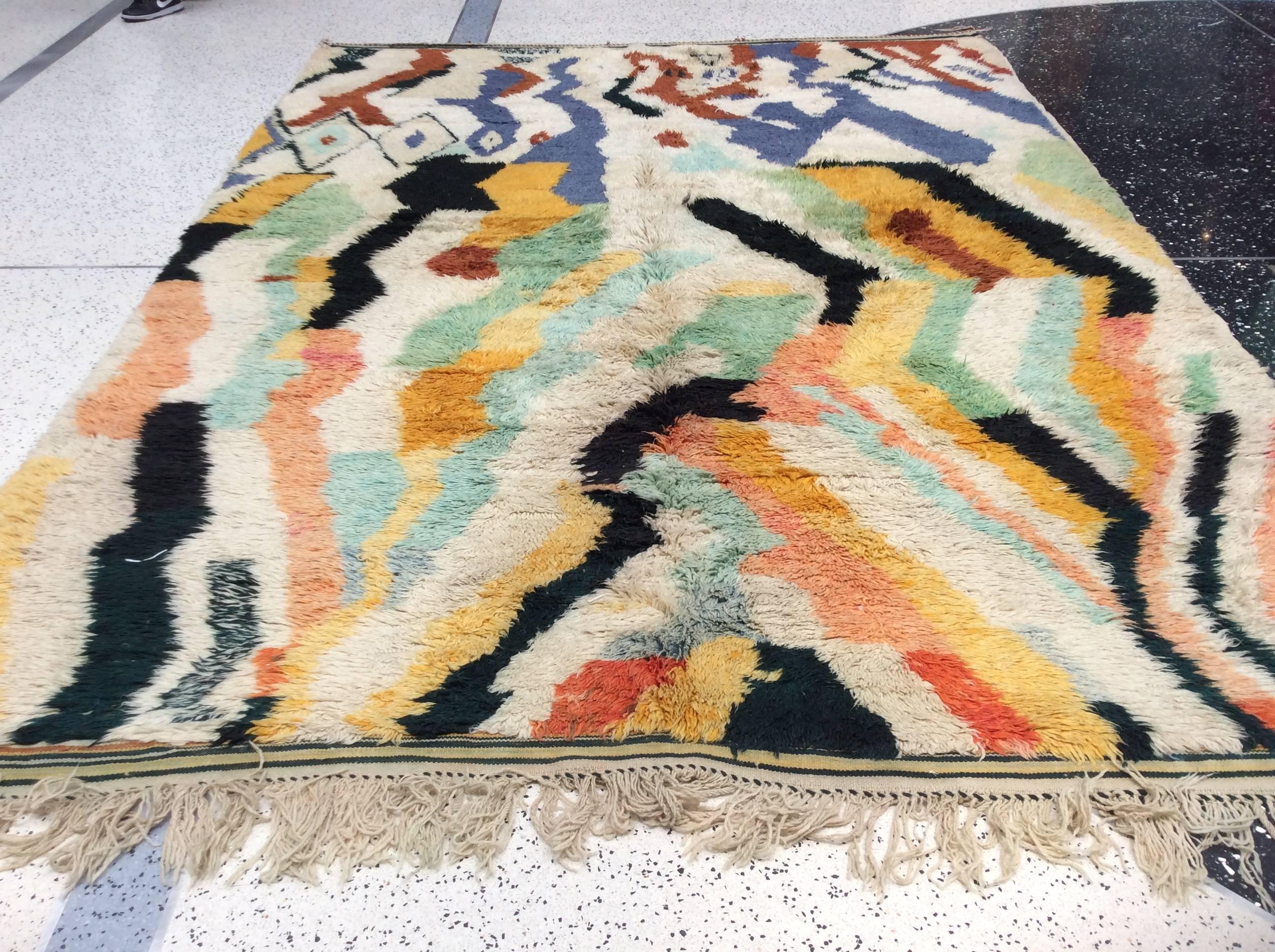 multi coloured moroccan rug