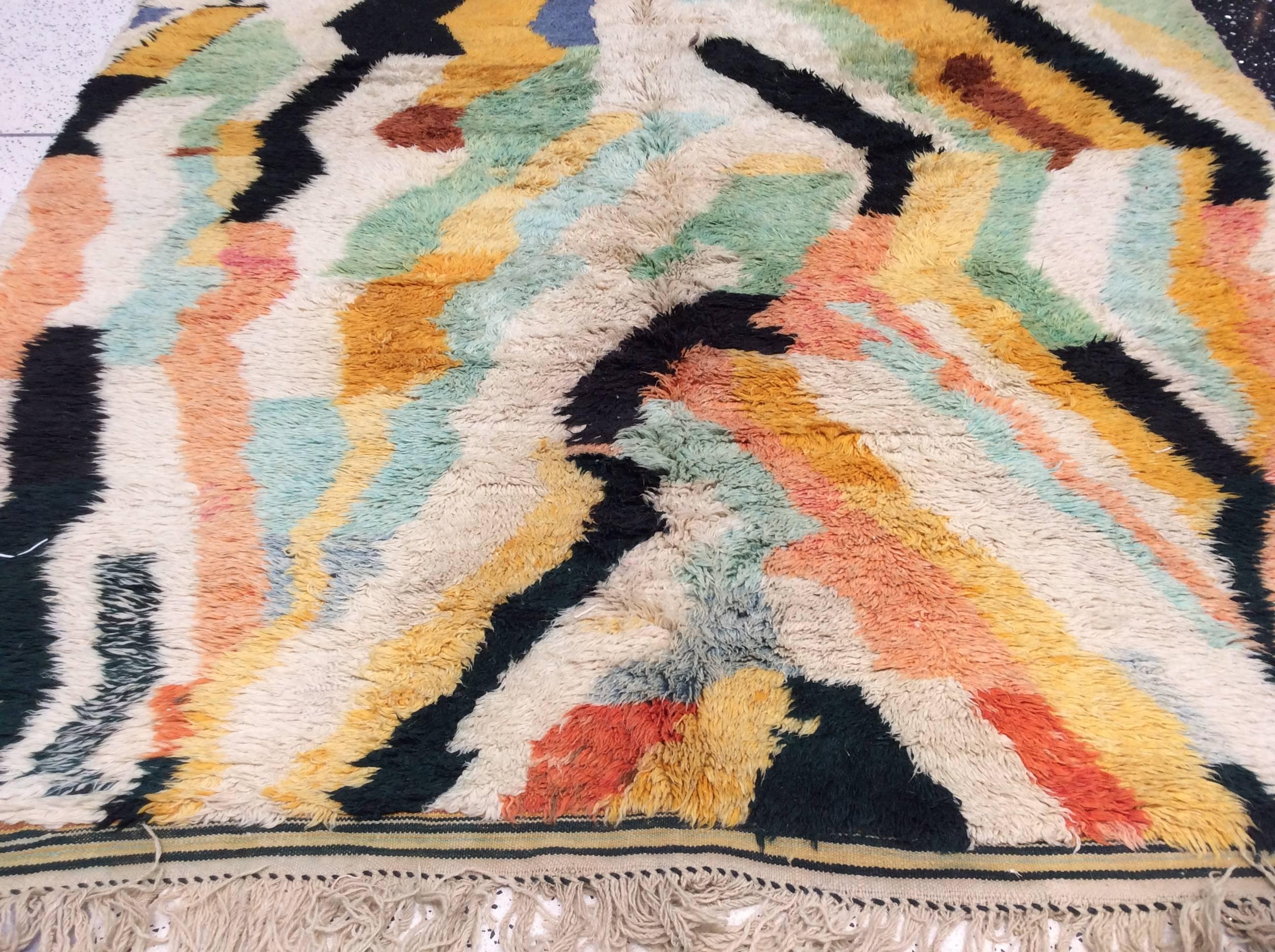 multicolor moroccan rug