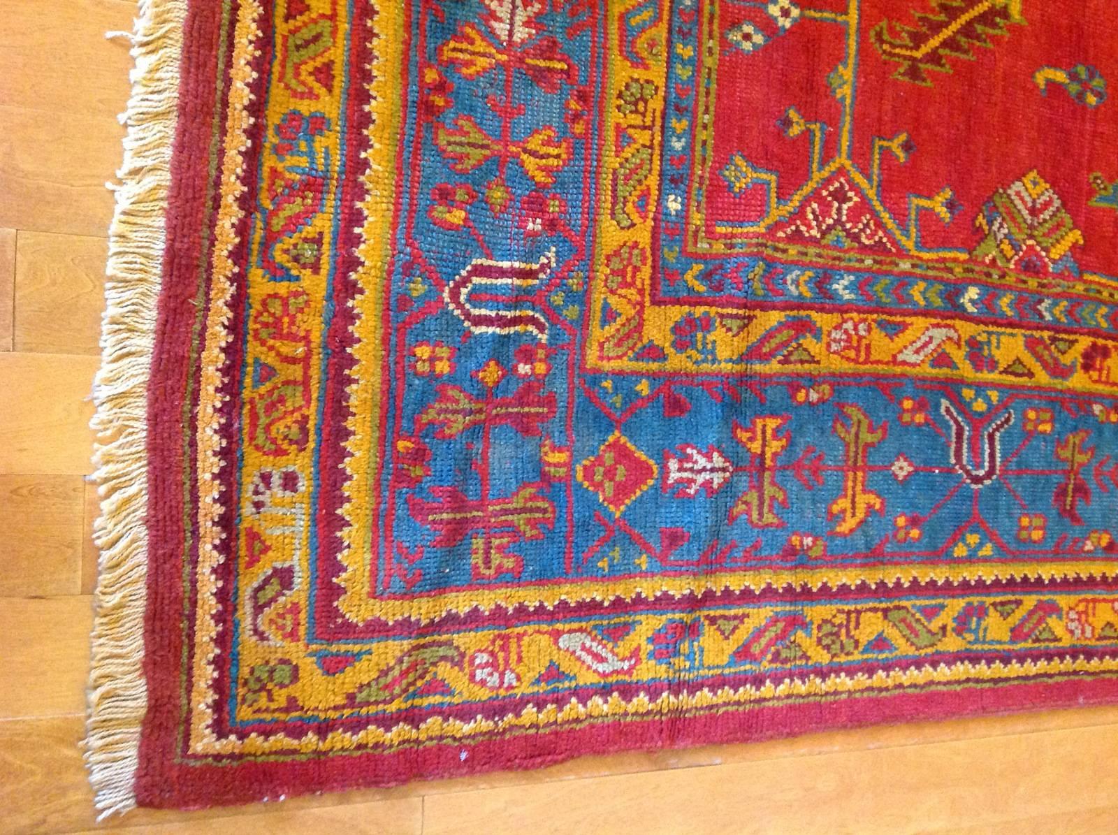 Antique Turkish Oushak In Good Condition For Sale In Los Angeles, CA
