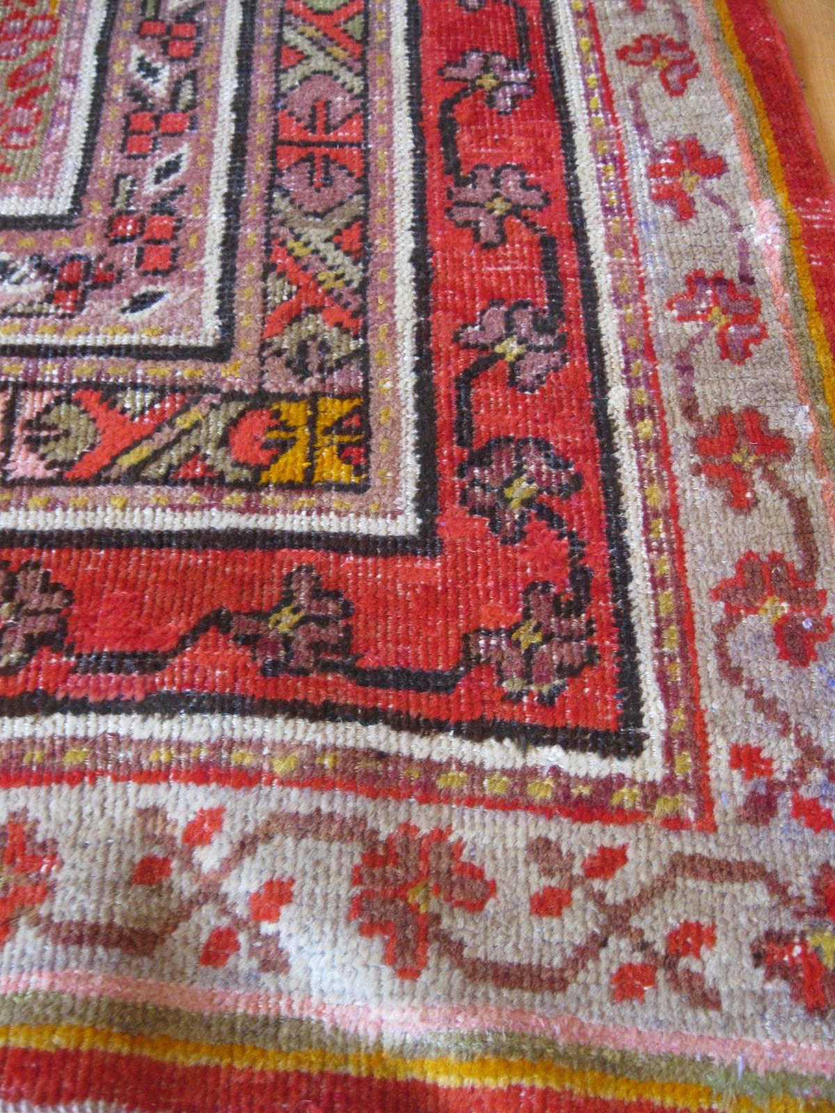 Antique Khotan Rug, circa 1890
9'2" x 17"

Antique Khotan Rug - originate from East Turkestan, the central hub of the famous Silk Route for more than 1000 years. Khotan rugs feature design of geometric Persian style incorporated with