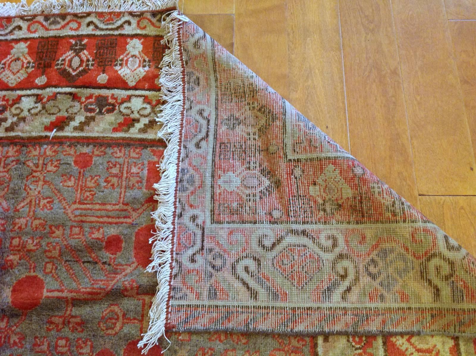 East Turkestani Antique Samarkand Rug, circa 1890 For Sale