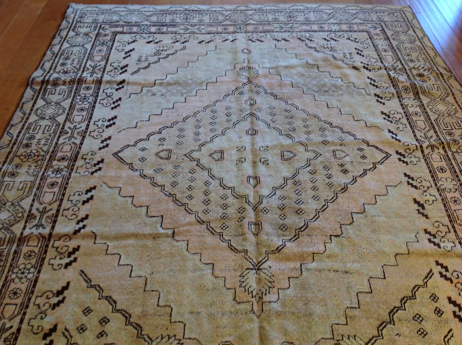 Hand-Knotted Vintage Samarkand Rug For Sale