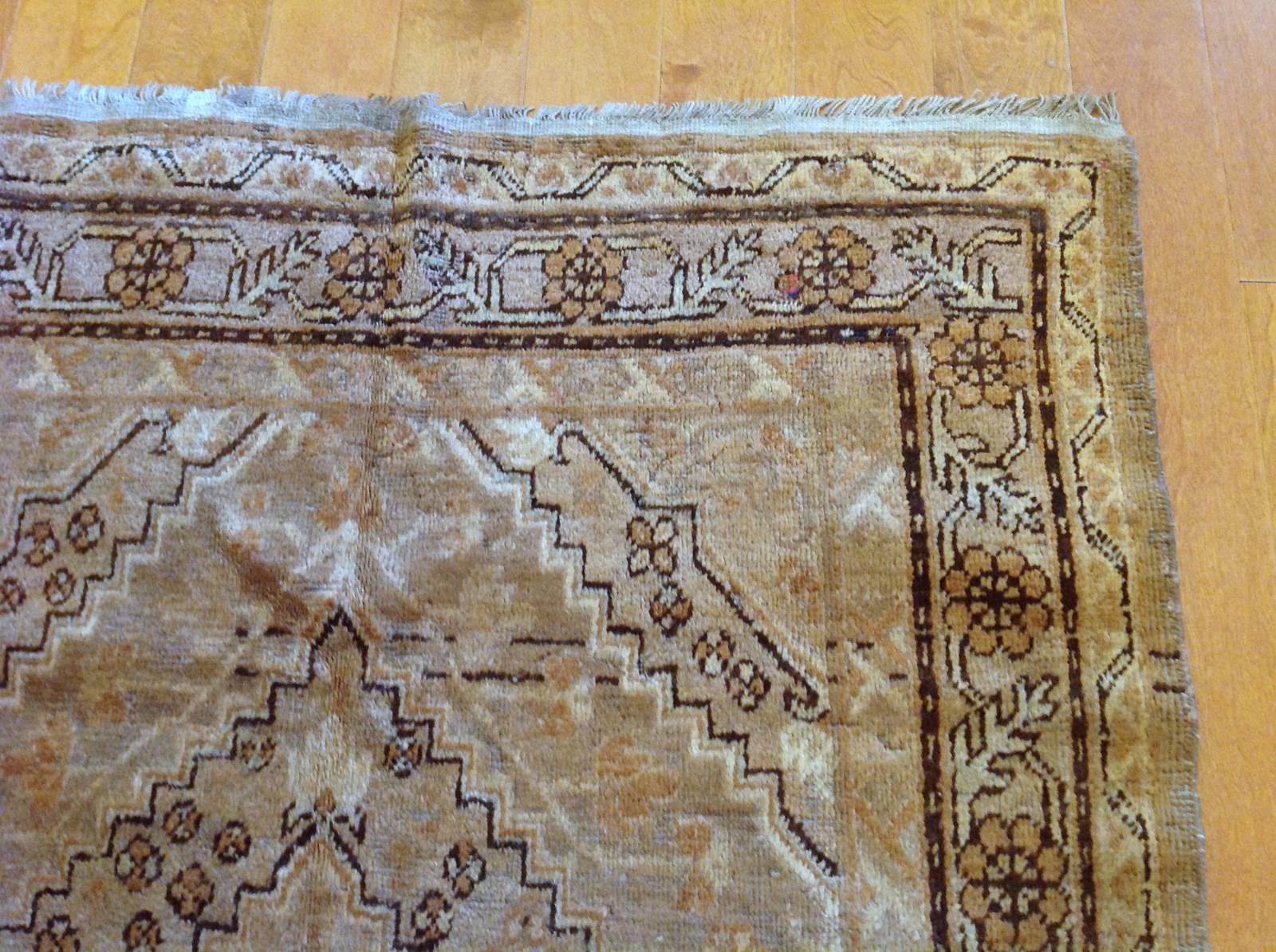 Hand-Knotted Vintage Samarkand Rug For Sale