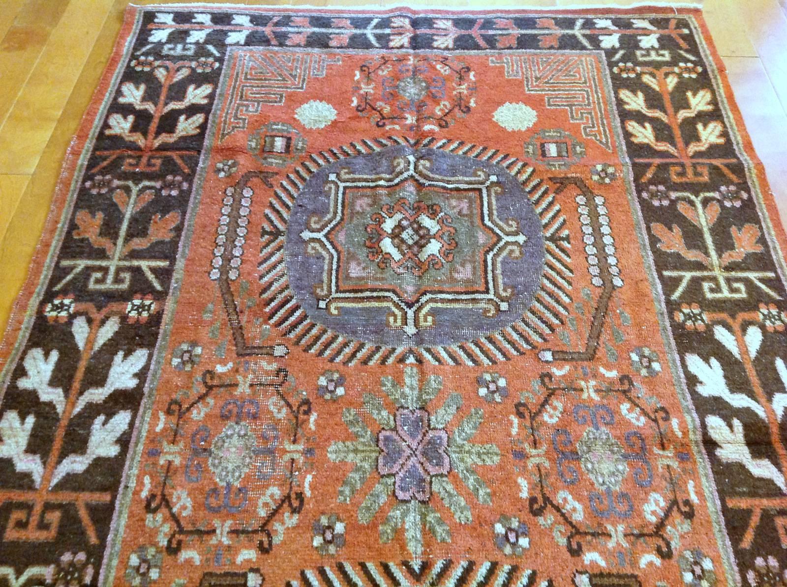 20th Century Vintage Khotan Rug For Sale