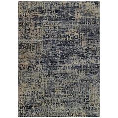 Blue Echo Grunge Design Rug 5