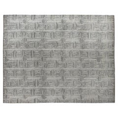 Maze Design Ivory Charcoal Rug