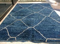 Alfombra bereber marroquí azul marino