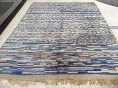Moroccan Berber Rug in Shades of Blue