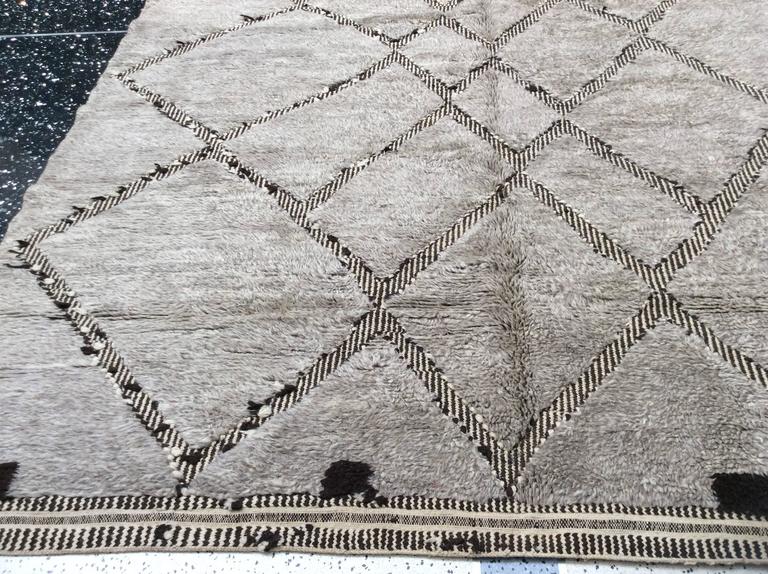 Gray Moroccan Berber Rug For Sale at 1stdibs