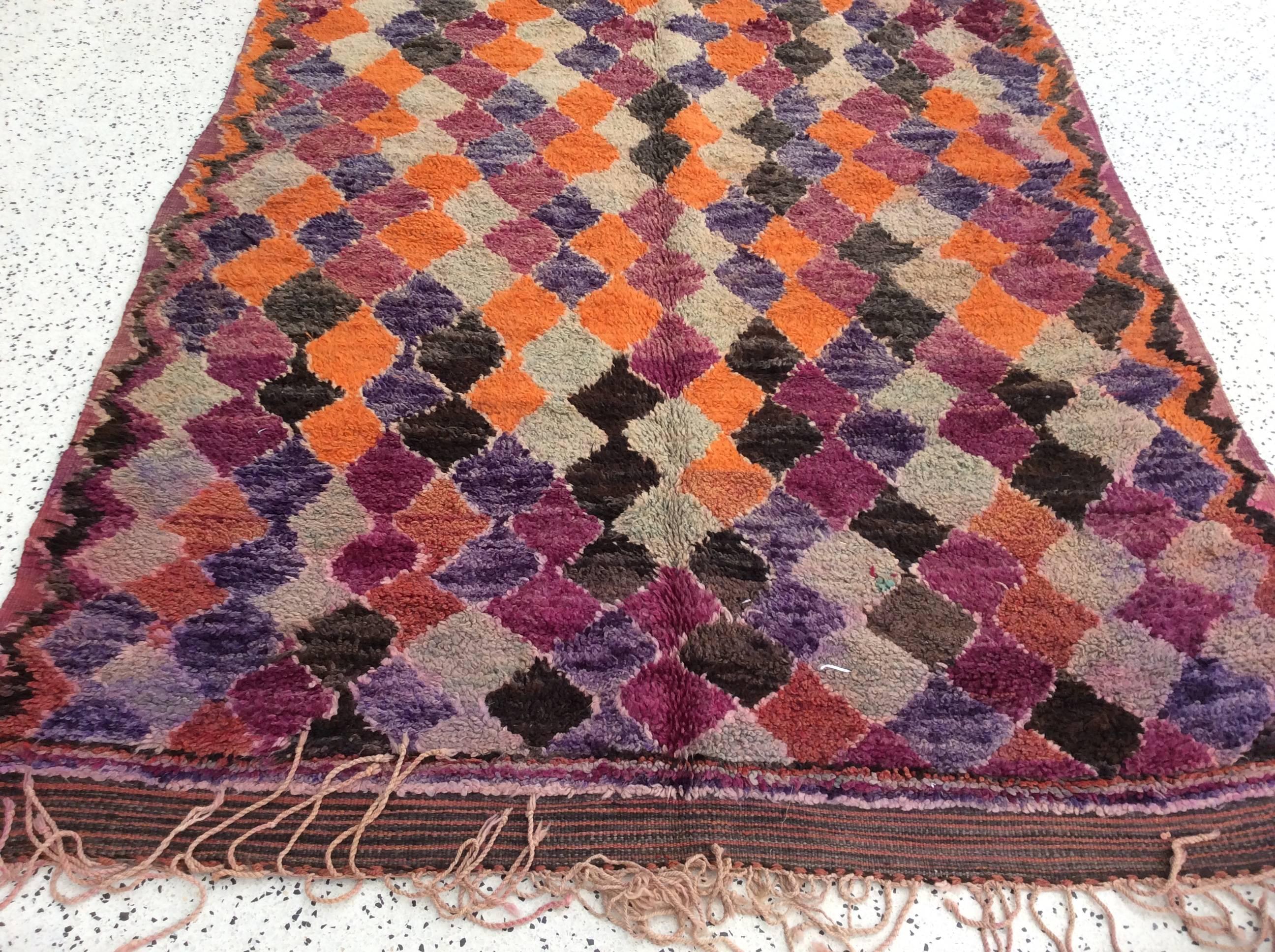 purple and orange rug