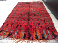 Tapis marocain rouge froid