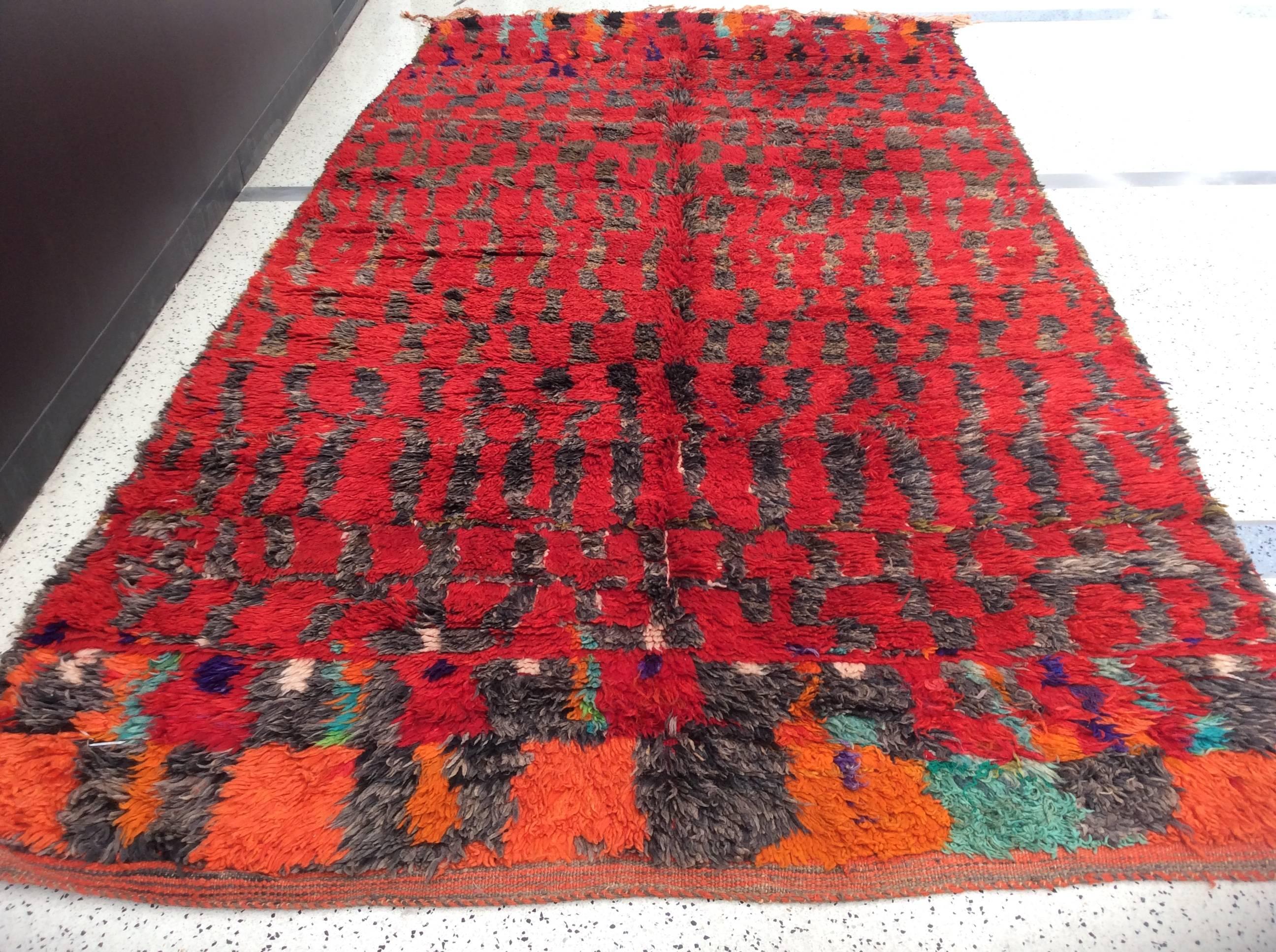 Cool Red Moroccan Rug For Sale 2
