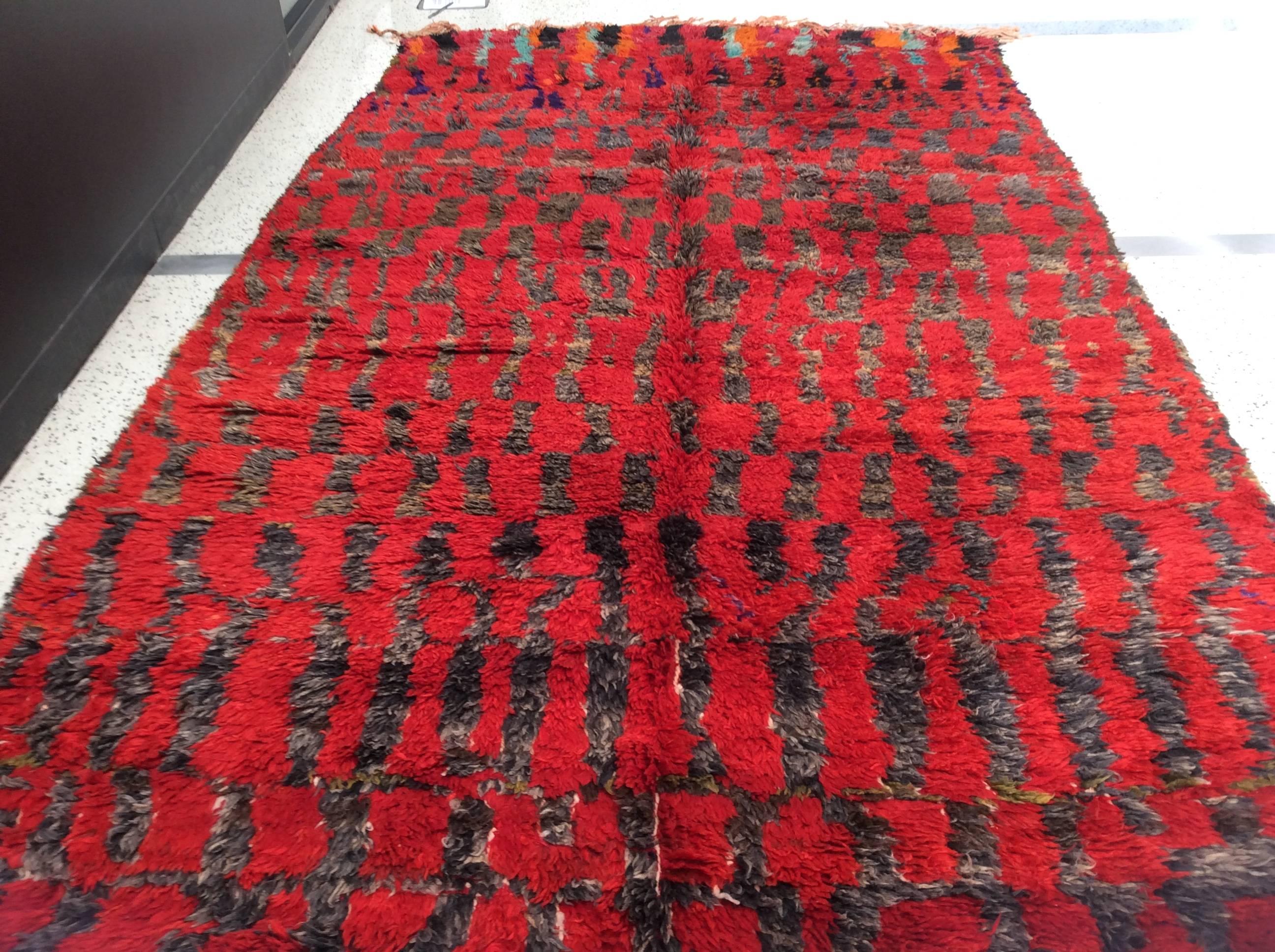 Cool Red Moroccan Rug For Sale 3