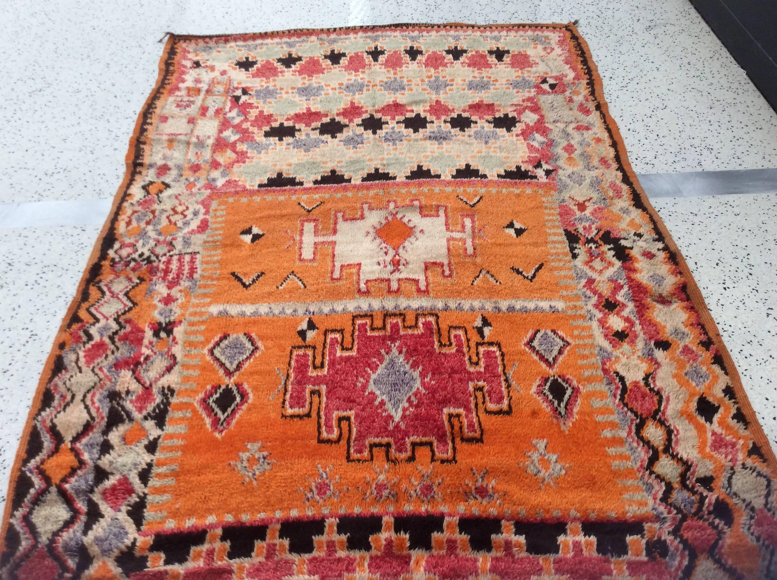 Tribal Moroccan rug.