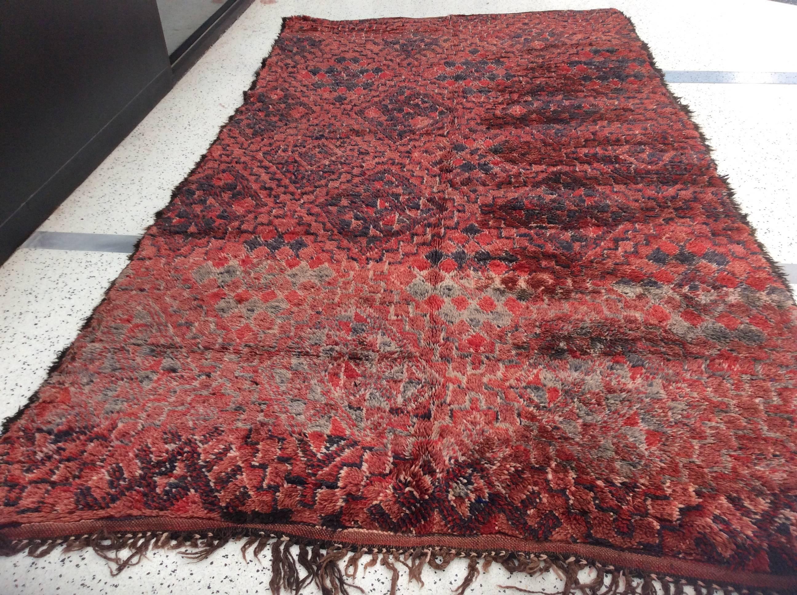 Tribal Moroccan rug.